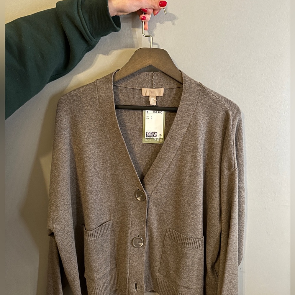 H&M Gray Cardigan size M